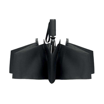 Black - Side - MidOcean Agumbe Windproof Folding Umbrella