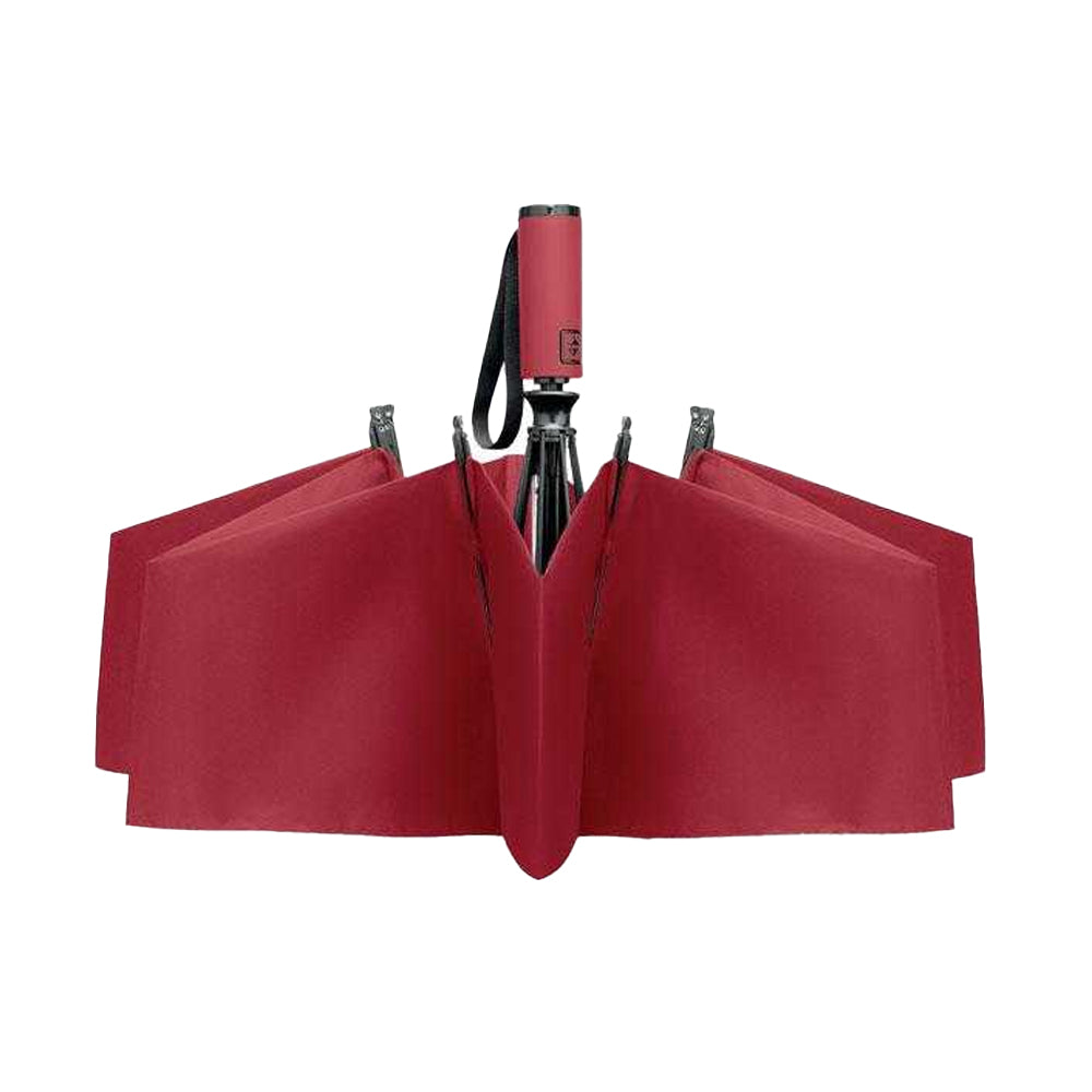 Burgundy - Side - MidOcean Agumbe Windproof Folding Umbrella