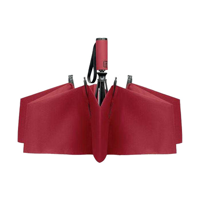 Burgundy - Side - MidOcean Agumbe Windproof Folding Umbrella