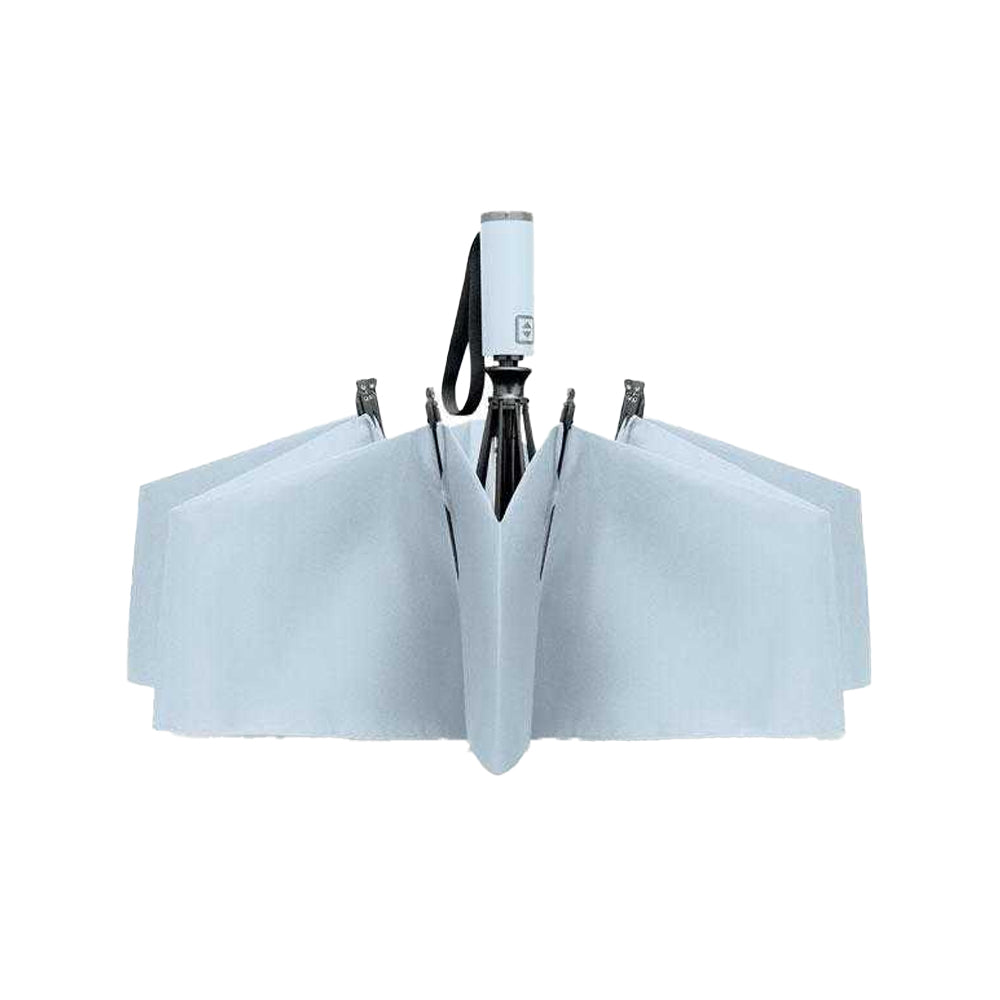 Baby Blue - Side - MidOcean Agumbe Windproof Folding Umbrella