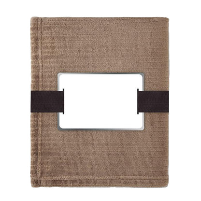 Khaki - Back - MidOcean Cap Code Fleece Blanket