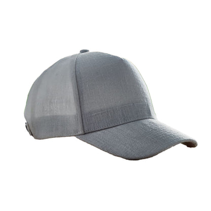 Grey - Side - MidOcean Naima Hemp Baseball Cap