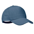 Blue - Front - MidOcean Naima Hemp Baseball Cap