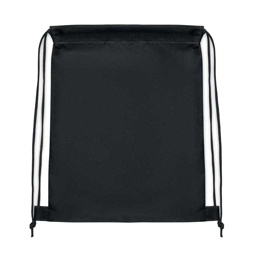 Black - Back - MidOcean Childrens-Kids Shoop Drawstring Bag