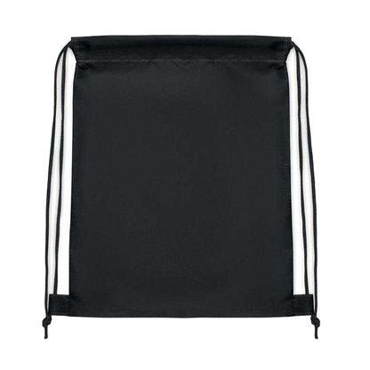 Black - Back - MidOcean Childrens-Kids Shoop Drawstring Bag