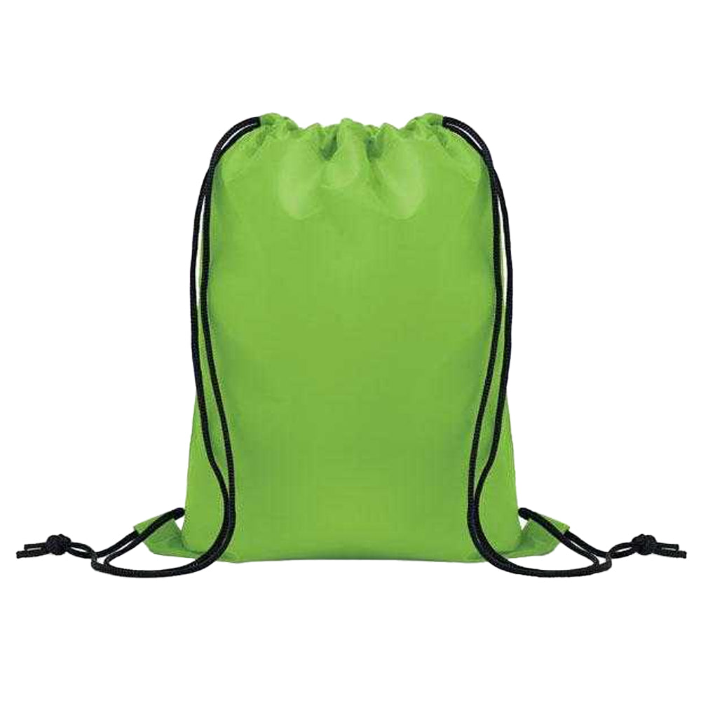 Lime - Front - MidOcean Childrens-Kids Shoop Drawstring Bag