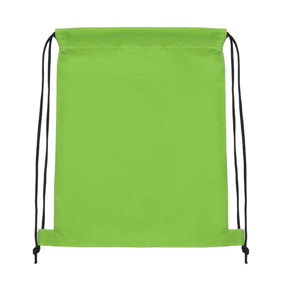 Lime - Back - MidOcean Childrens-Kids Shoop Drawstring Bag
