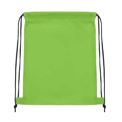 Lime - Back - MidOcean Childrens-Kids Shoop Drawstring Bag