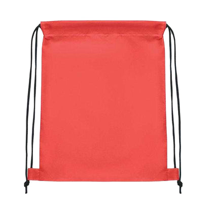 Red - Back - MidOcean Childrens-Kids Shoop Drawstring Bag