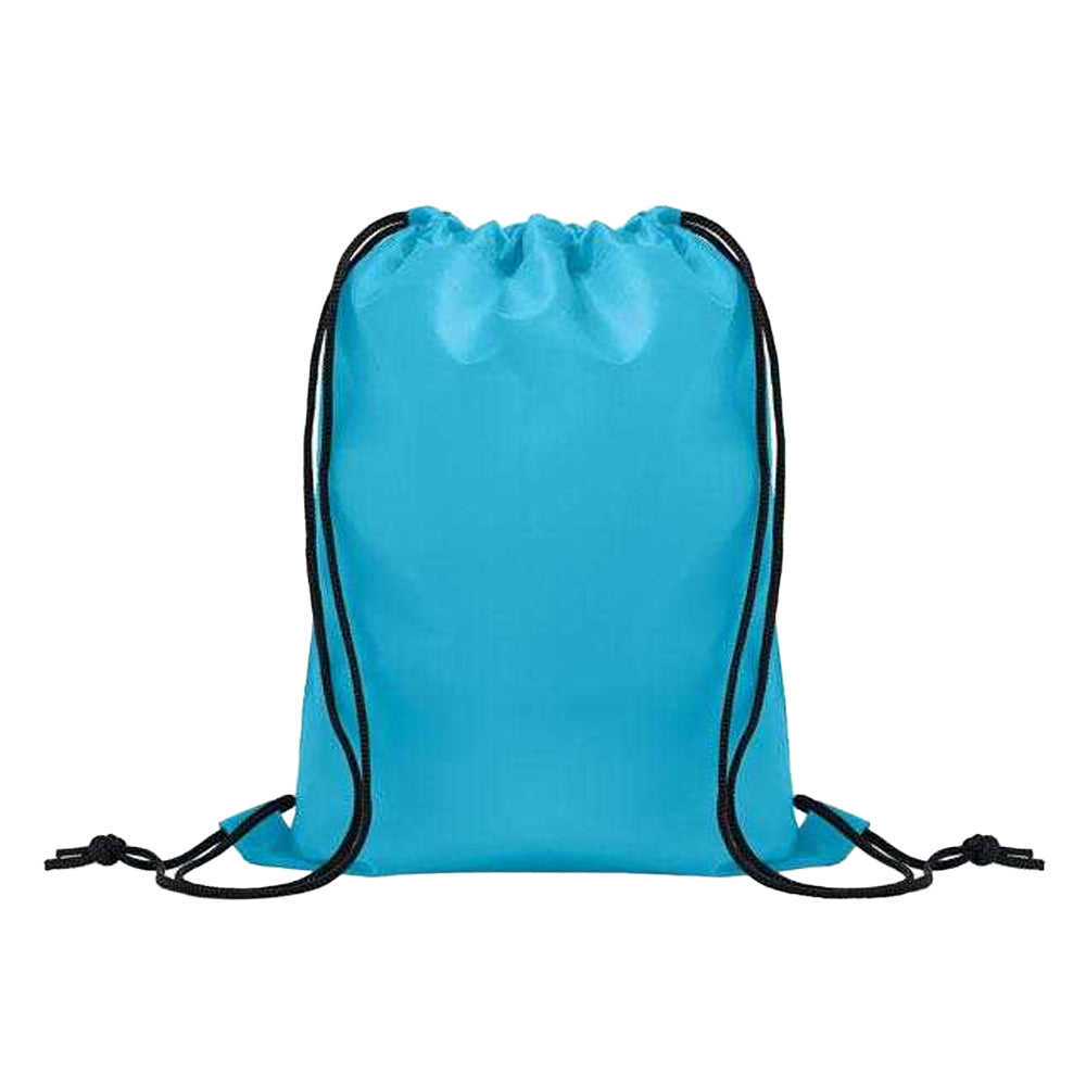 Turquoise - Front - MidOcean Childrens-Kids Shoop Drawstring Bag