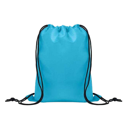 Turquoise - Front - MidOcean Childrens-Kids Shoop Drawstring Bag