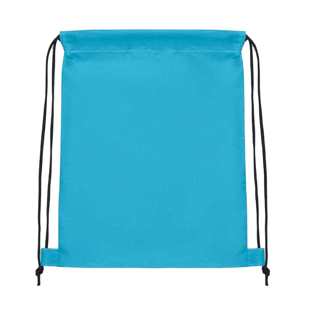 Turquoise - Back - MidOcean Childrens-Kids Shoop Drawstring Bag