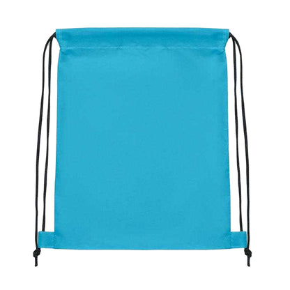 Turquoise - Back - MidOcean Childrens-Kids Shoop Drawstring Bag