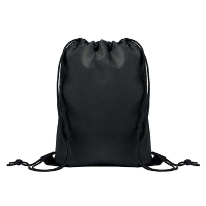 Black - Front - MidOcean Childrens-Kids Shoop Drawstring Bag