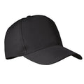 Black - Front - MidOcean Senga RPET 5 Panel Baseball Cap