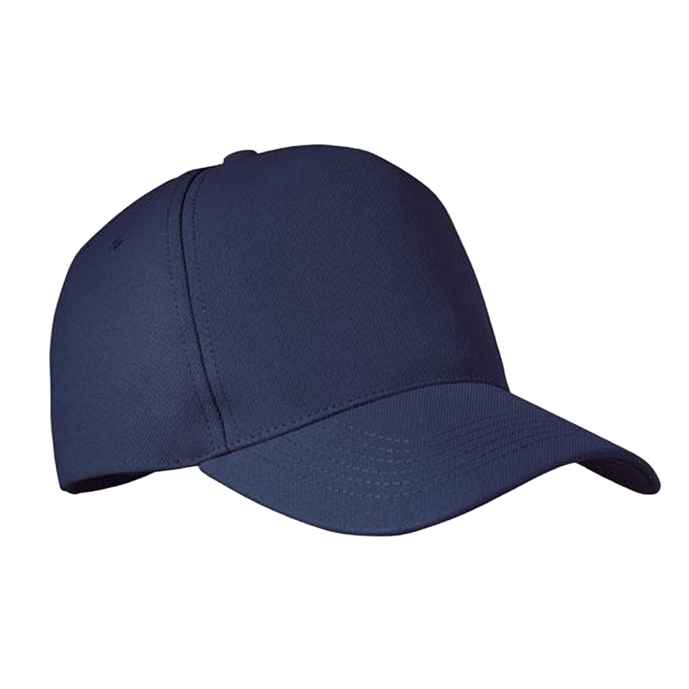 Blue - Front - MidOcean Senga RPET 5 Panel Baseball Cap