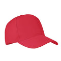 Red - Front - MidOcean Senga RPET 5 Panel Baseball Cap