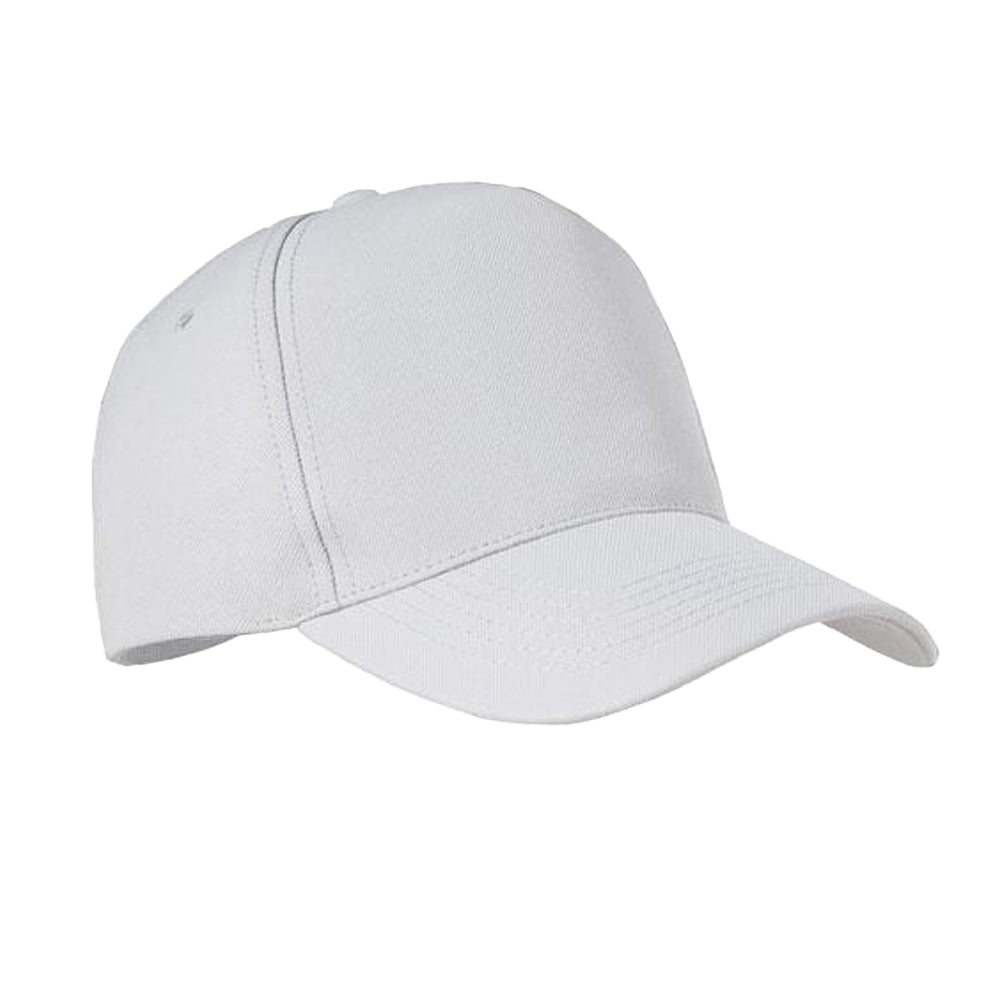 White - Front - MidOcean Senga RPET 5 Panel Baseball Cap