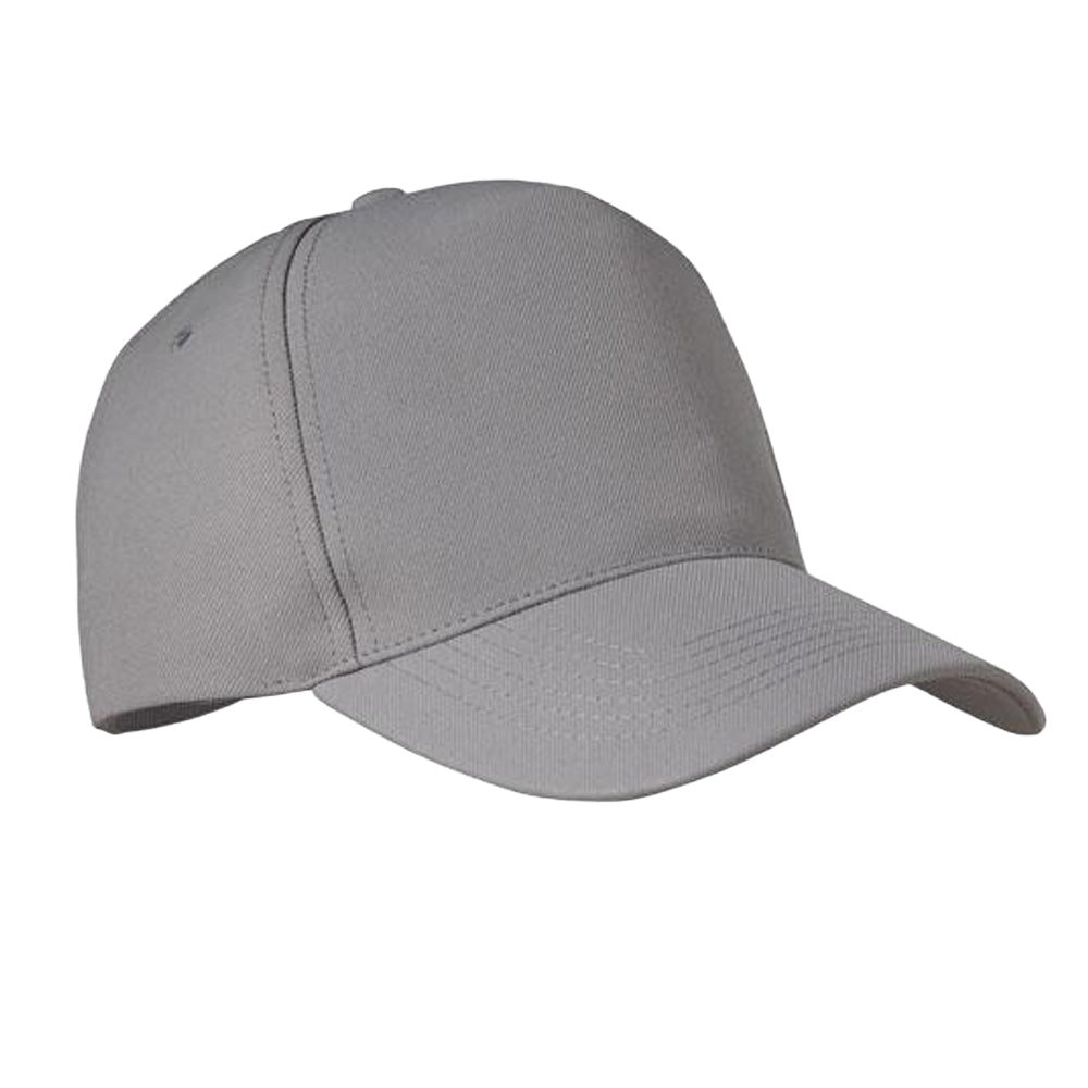 Grey - Front - MidOcean Senga RPET 5 Panel Baseball Cap