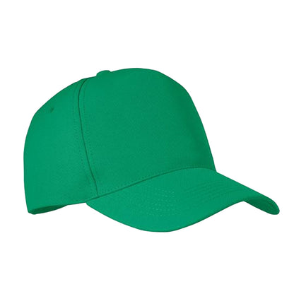 Green - Front - MidOcean Senga RPET 5 Panel Baseball Cap