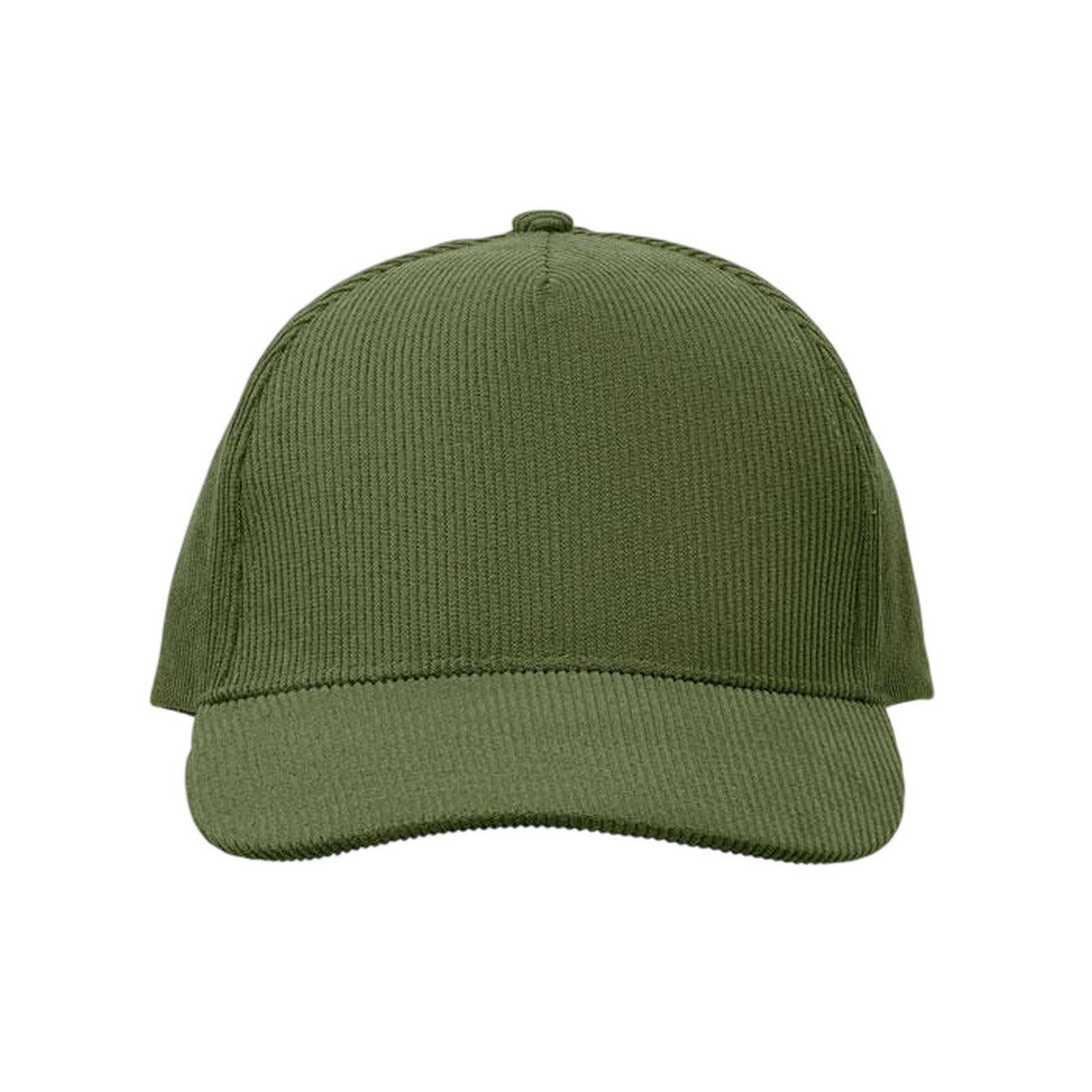 Army Green - Front - MidOcean Wale Corduroy Baseball Cap
