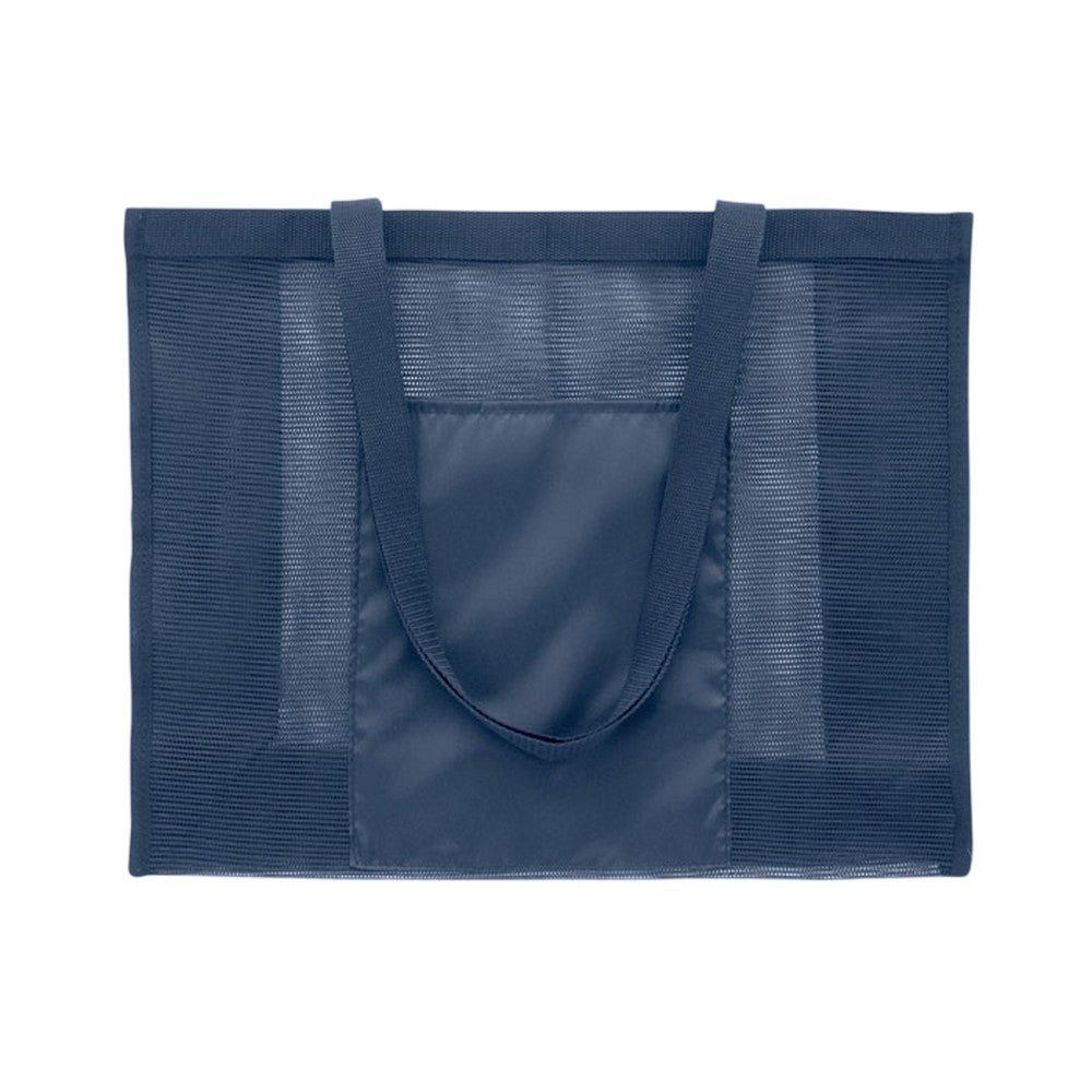 Blue - Back - MidOcean Limp RPET Mesh Tote Bag