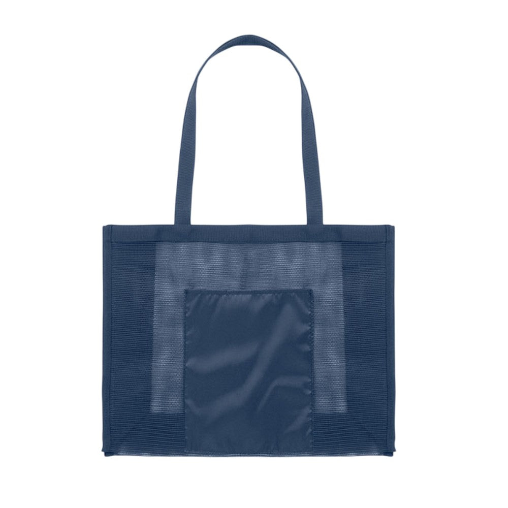 Blue - Side - MidOcean Limp RPET Mesh Tote Bag