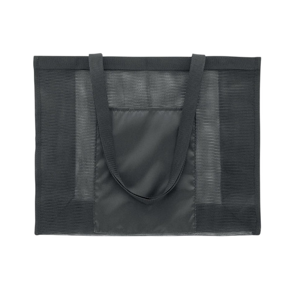 Black - Back - MidOcean Limp RPET Mesh Tote Bag