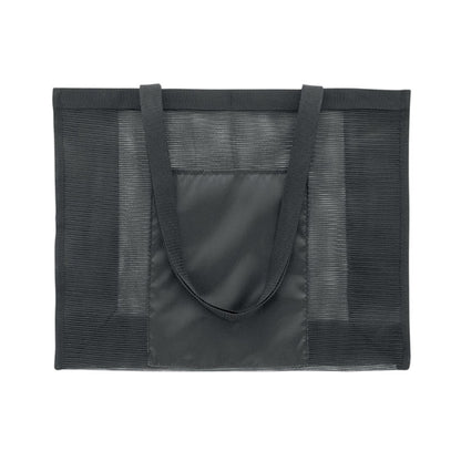Black - Back - MidOcean Limp RPET Mesh Tote Bag
