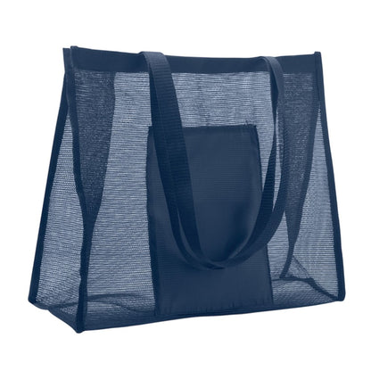 Blue - Front - MidOcean Limp RPET Mesh Tote Bag