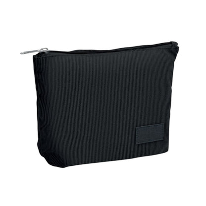 Black - Side - MidOcean Cordy T Corduroy Cosmetic Bag