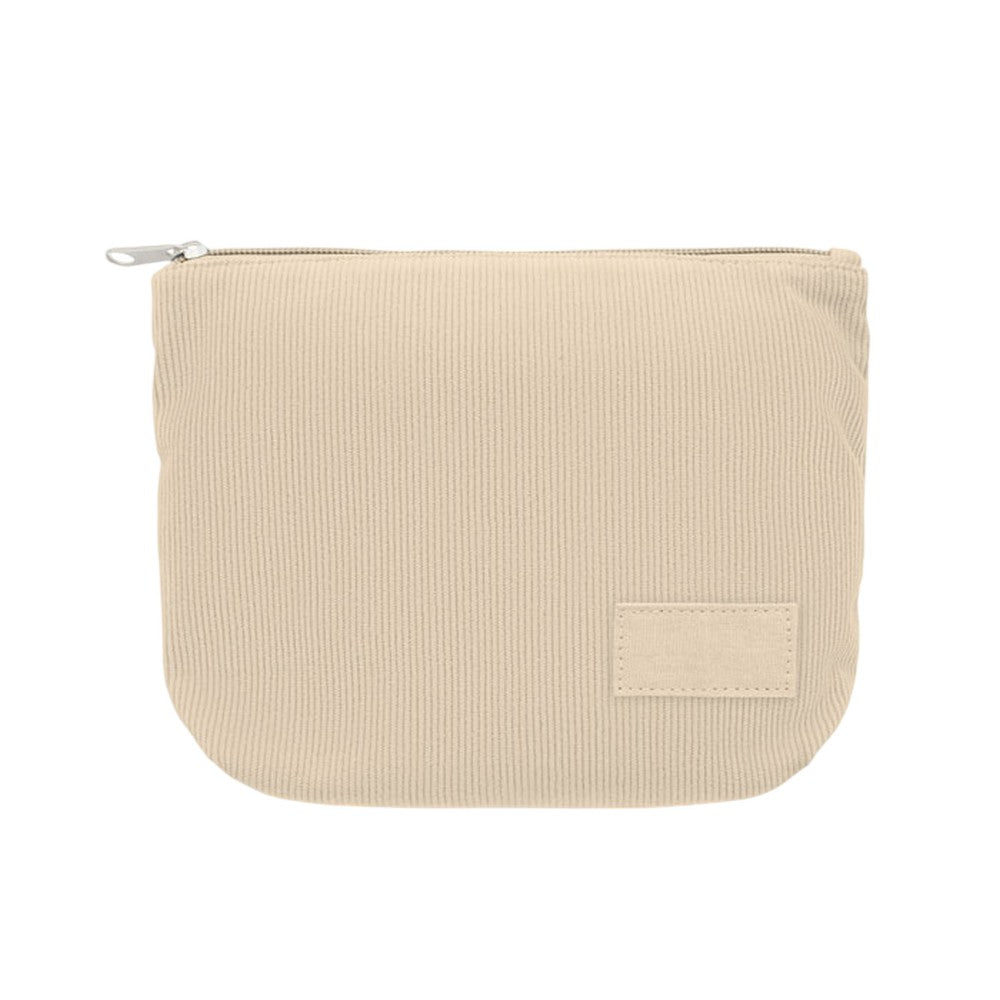 Beige - Front - MidOcean Cordy T Corduroy Cosmetic Bag