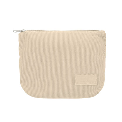 Beige - Front - MidOcean Cordy T Corduroy Cosmetic Bag