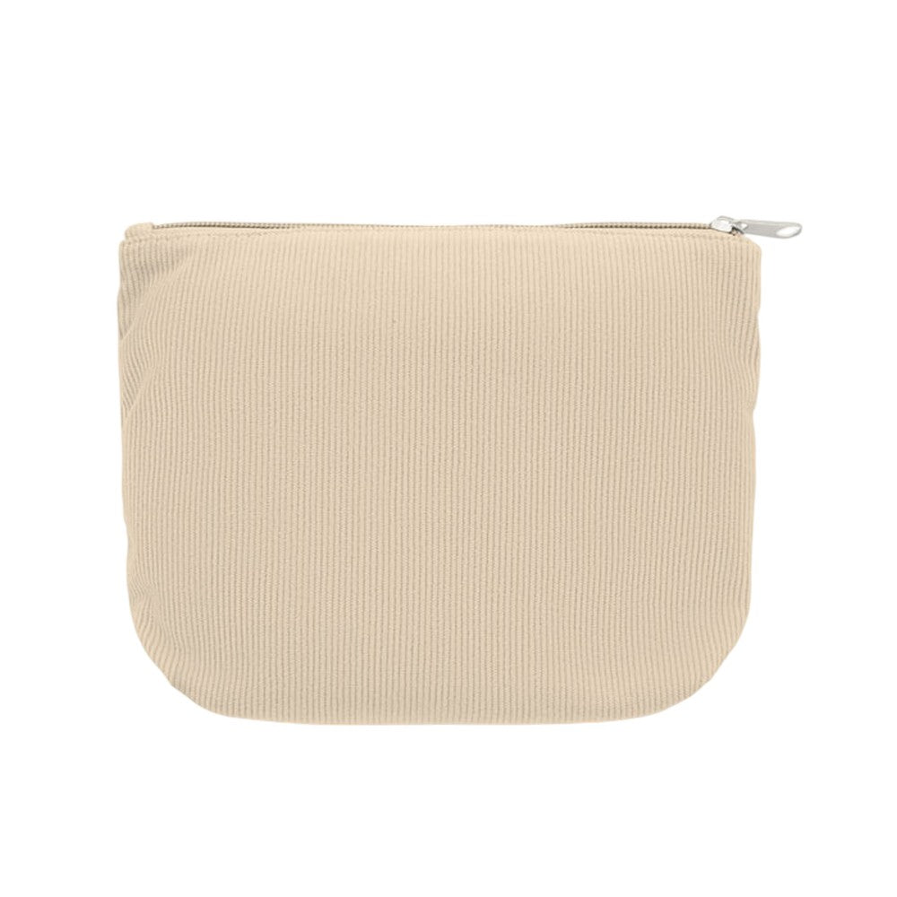 Beige - Back - MidOcean Cordy T Corduroy Cosmetic Bag