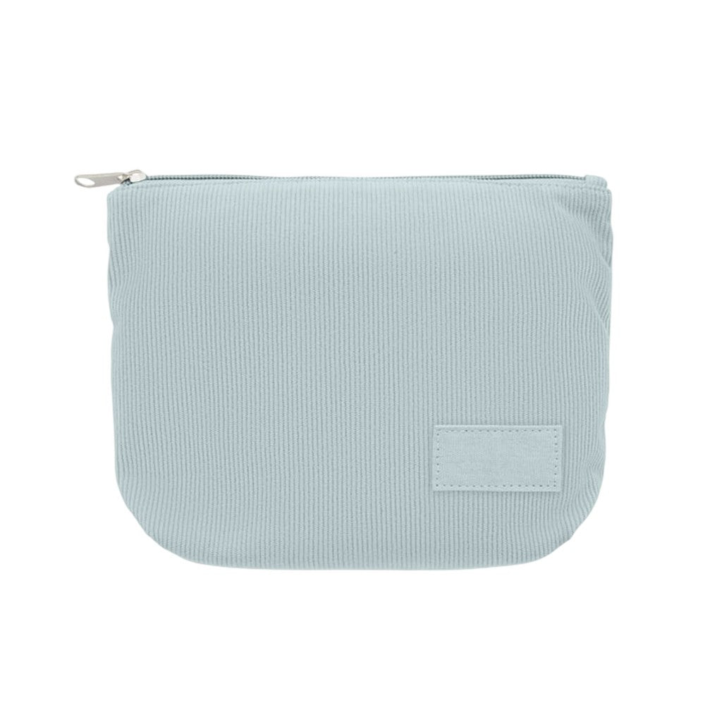 Baby Blue - Front - MidOcean Cordy T Corduroy Cosmetic Bag