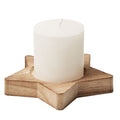Wood - Front - MidOcean Lotus Star Candle & Holder