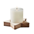 Wood - Side - MidOcean Lotus Star Candle & Holder