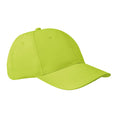 Lime - Back - MidOcean Basie 6 Panel Baseball Cap