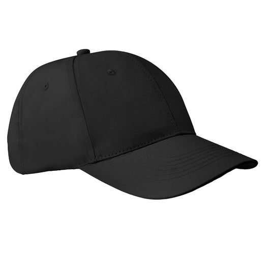 Black - Front - MidOcean Basie 6 Panel Baseball Cap