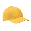 Yellow - Front - MidOcean Basie 6 Panel Baseball Cap