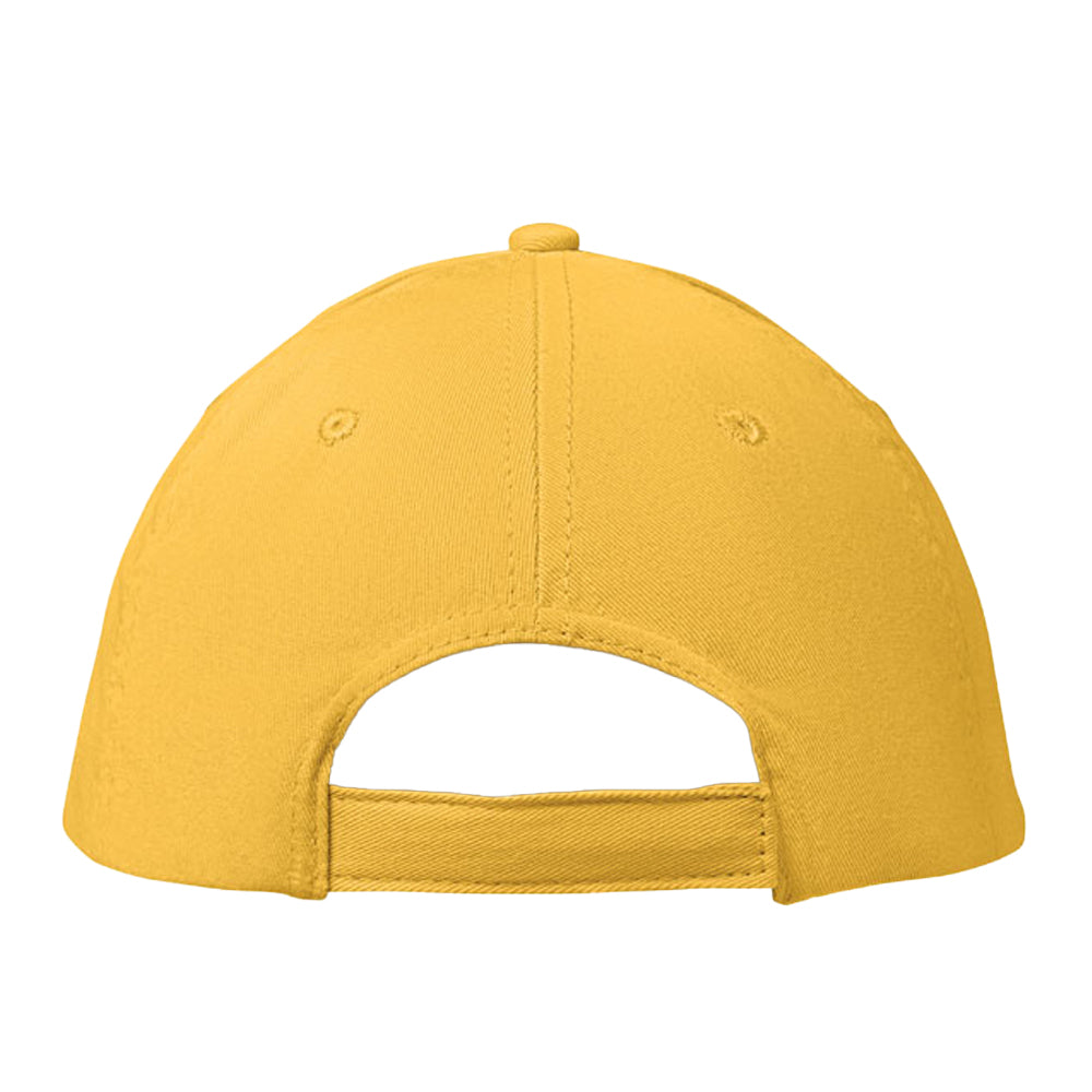 Yellow - Back - MidOcean Basie 6 Panel Baseball Cap