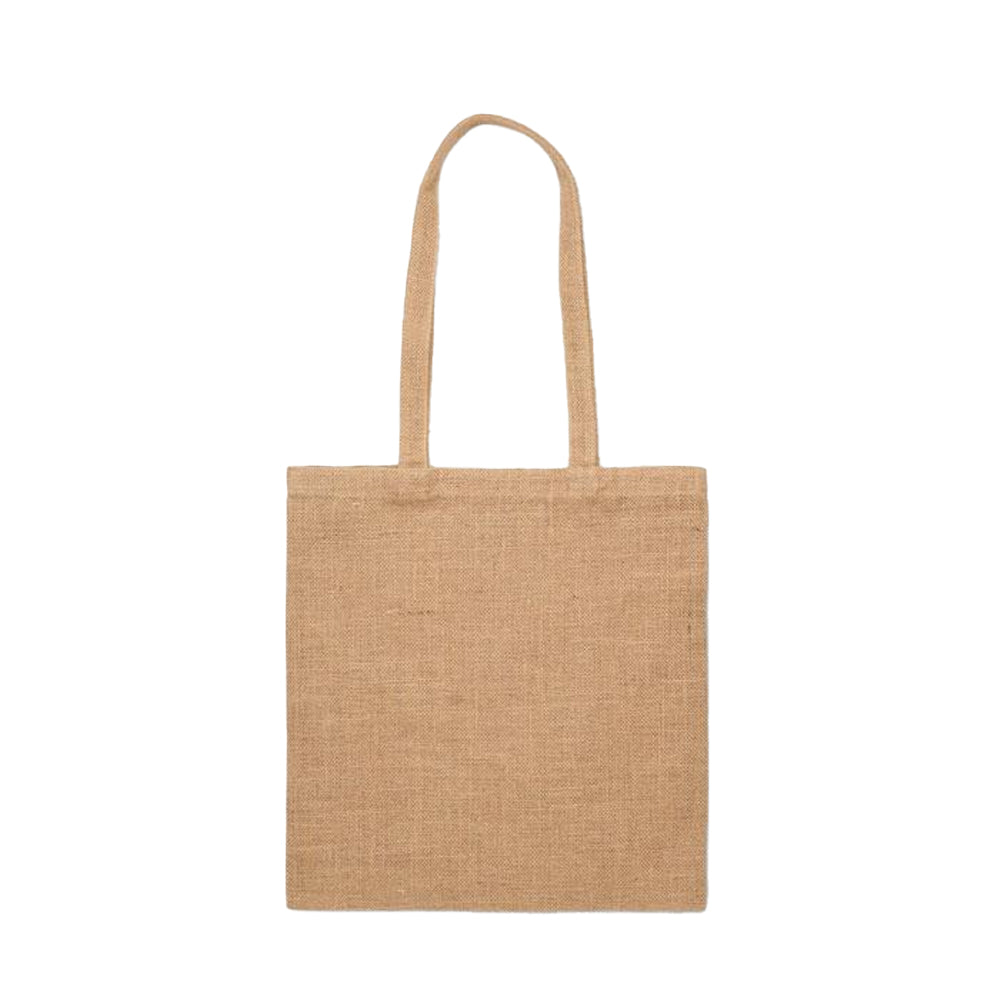 Beige - Back - MidOcean Zolang Jute Long Handle Shopper Bag