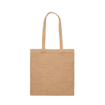 Beige - Back - MidOcean Zolang Jute Long Handle Shopper Bag