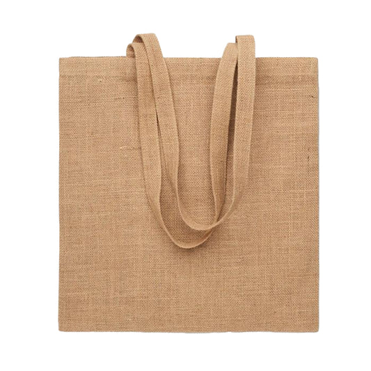Beige - Front - MidOcean Zolang Jute Long Handle Shopper Bag