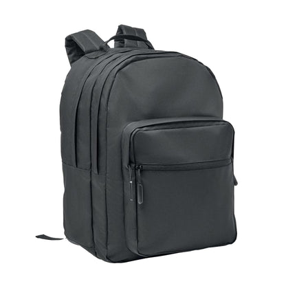 Black - Front - MidOcean Valley RPET Laptop Backpack