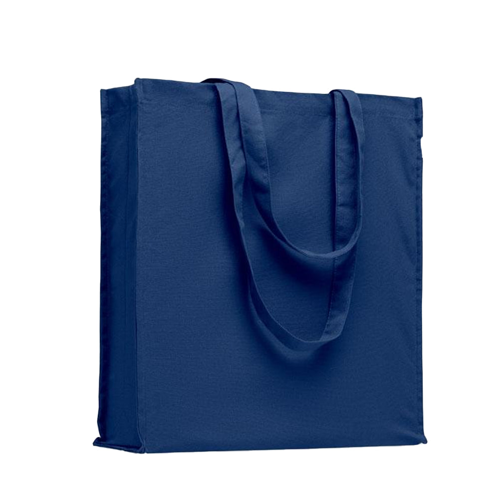 Blue - Front - MidOcean Bente Organic Cotton Shopper Bag
