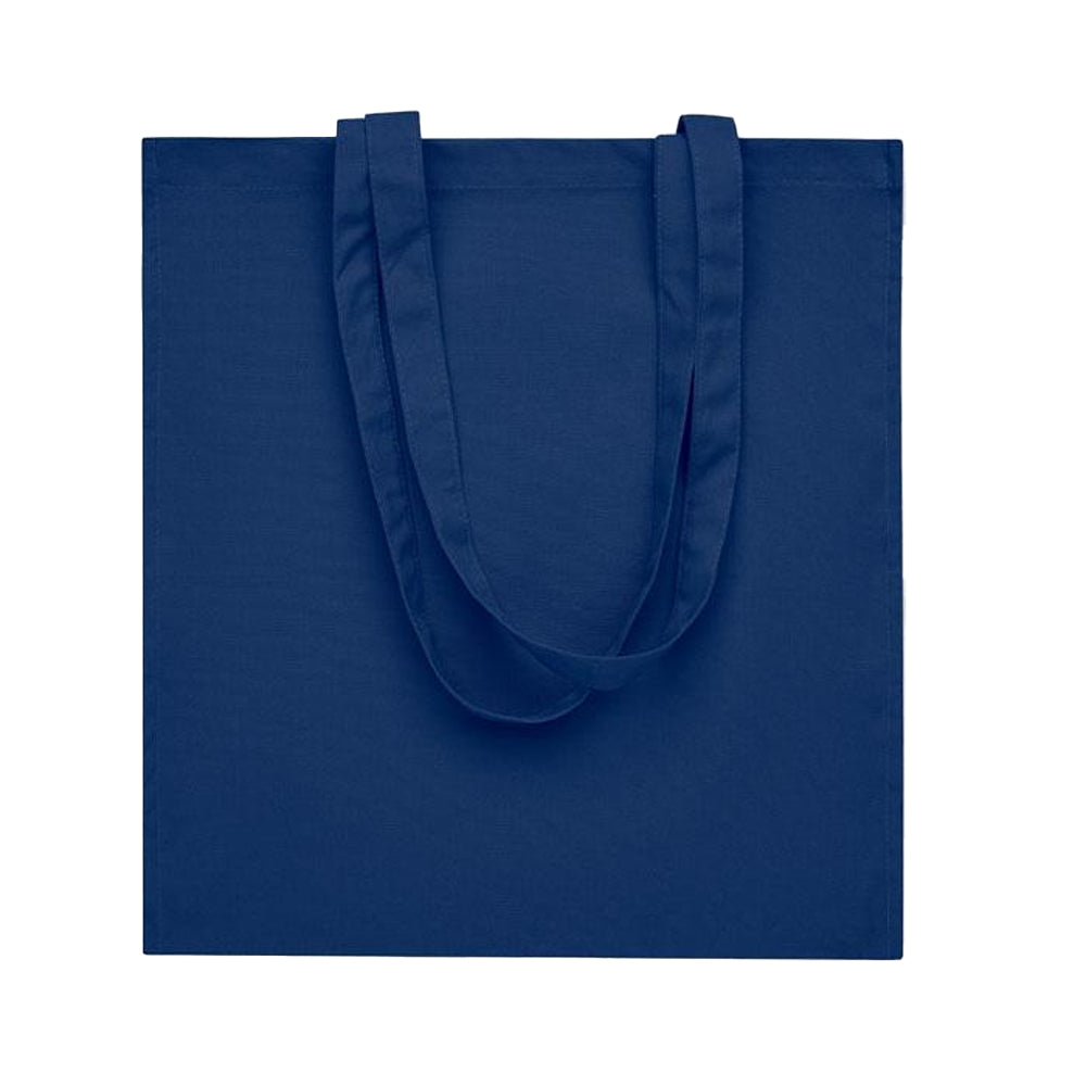 Blue - Side - MidOcean Bente Organic Cotton Shopper Bag