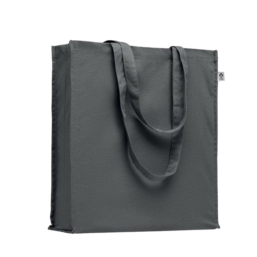 Stone Grey - Front - MidOcean Bente Organic Cotton Shopper Bag
