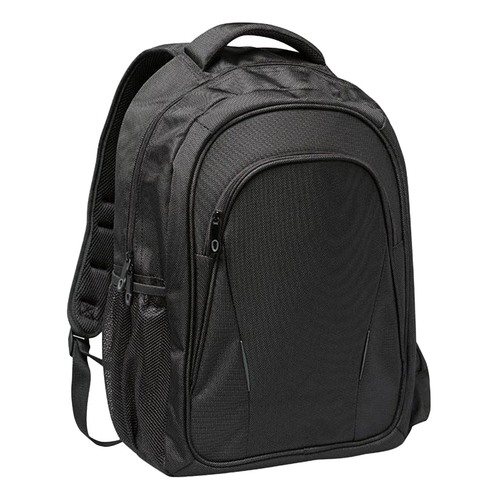 Black - Front - MidOcean Macau Plain Laptop Backpack