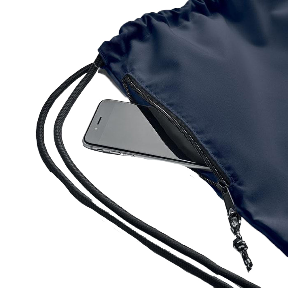Blue - Side - MidOcean Night Large RPET Drawstring Bag